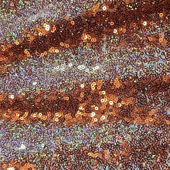 THREAD COPPER ROSE SEQUIN FORMAL GOWN-CRISS CROSS BACK, NWT - Picture 12 of 13